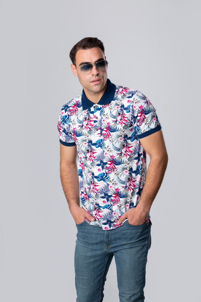 Тениска с яка "Bamboo" 09-48