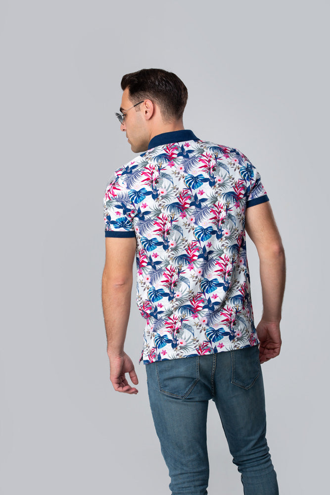 Тениска с яка "Bamboo" 09-48