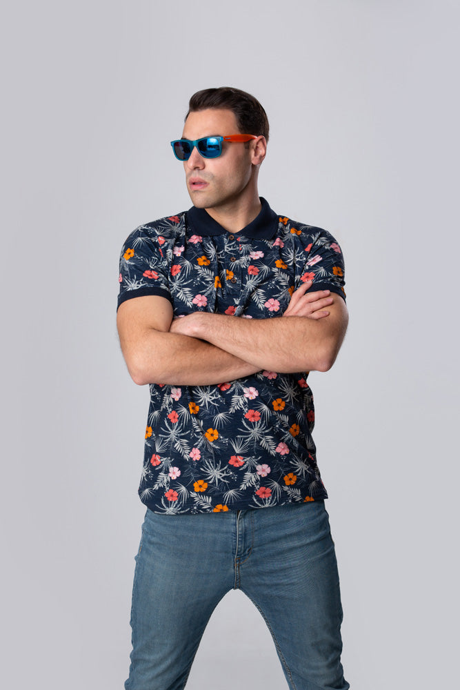 Тениска с яка "Bamboo" 01-46