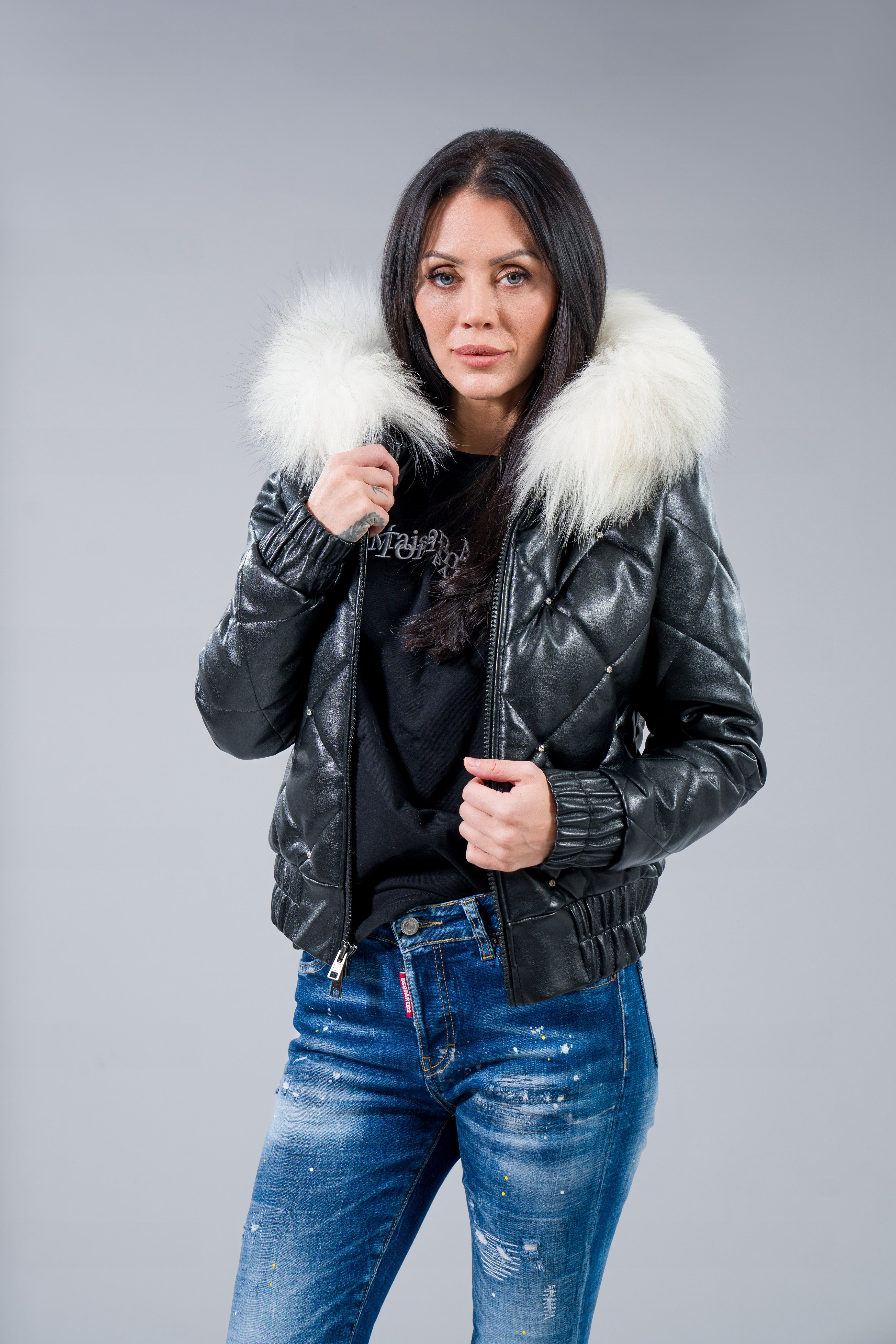 Кожено яке "Diamonds"