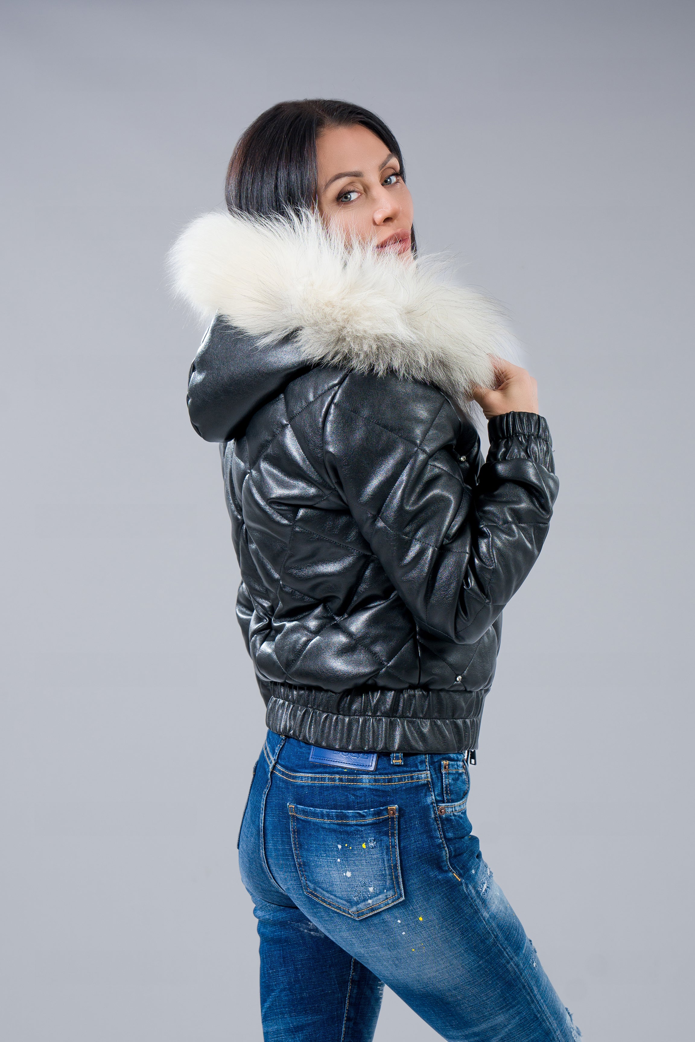 Кожено яке "Diamonds"