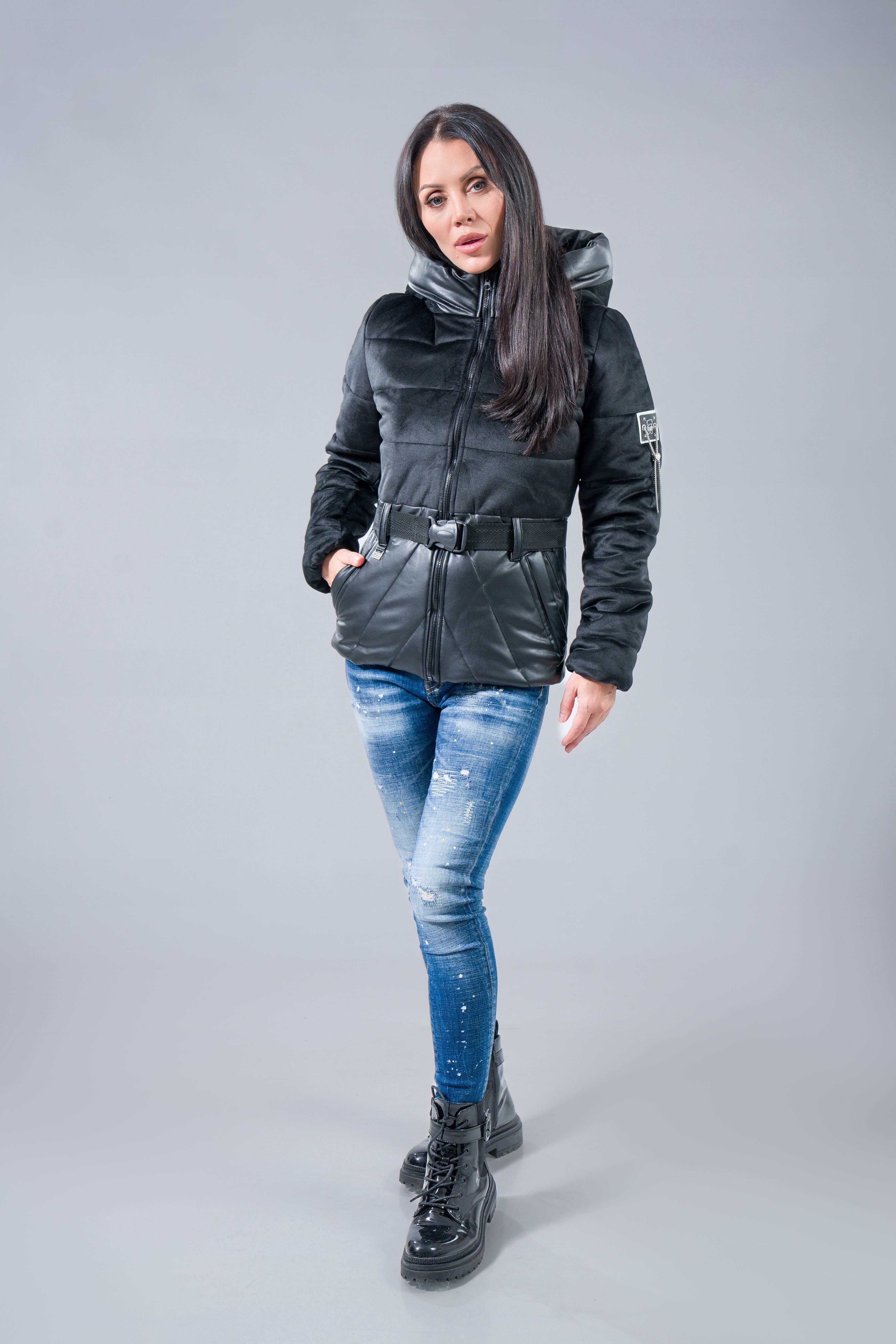 Яке късо Кожа /Велур "Leather & Suede