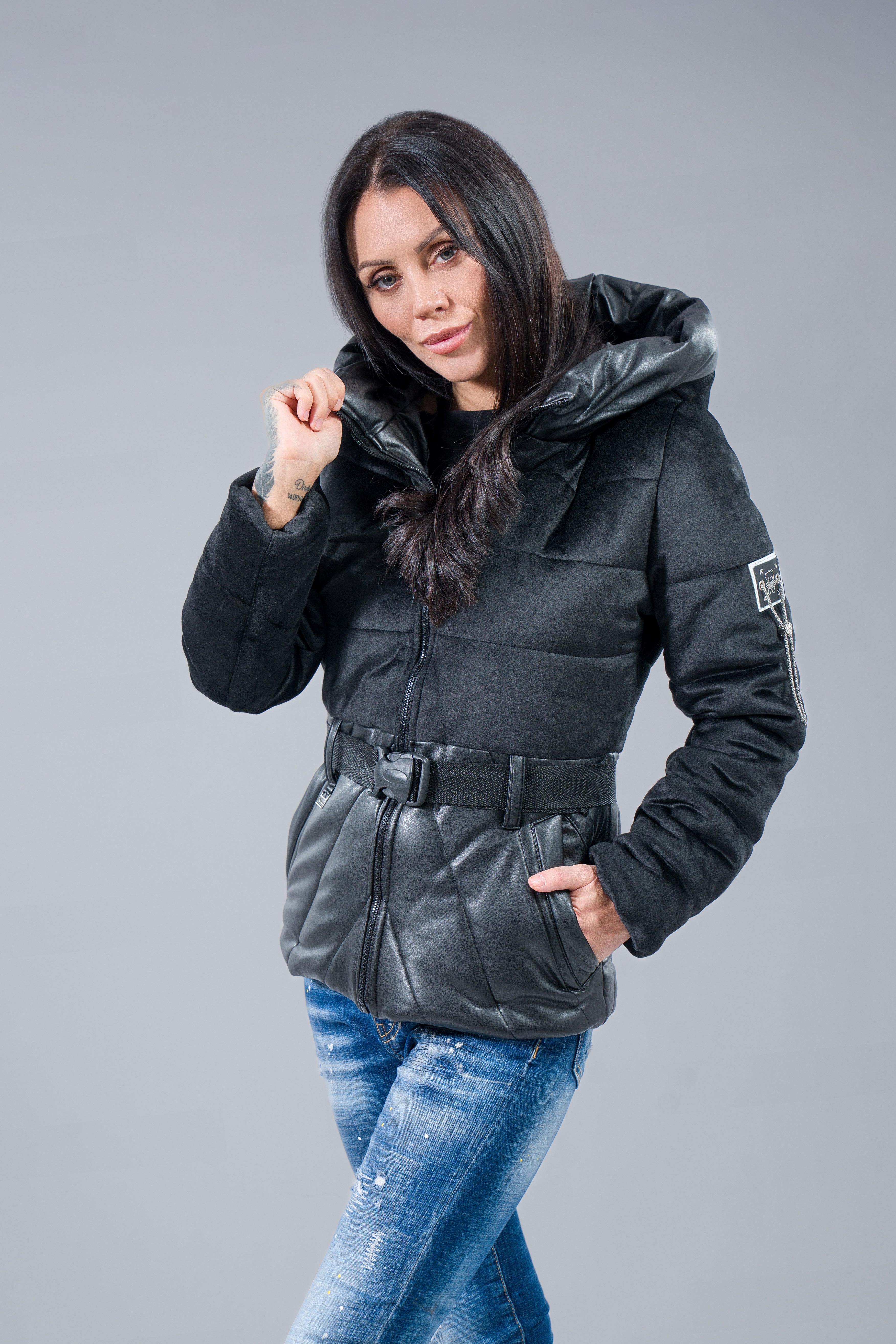 Яке късо Кожа /Велур "Leather & Suede