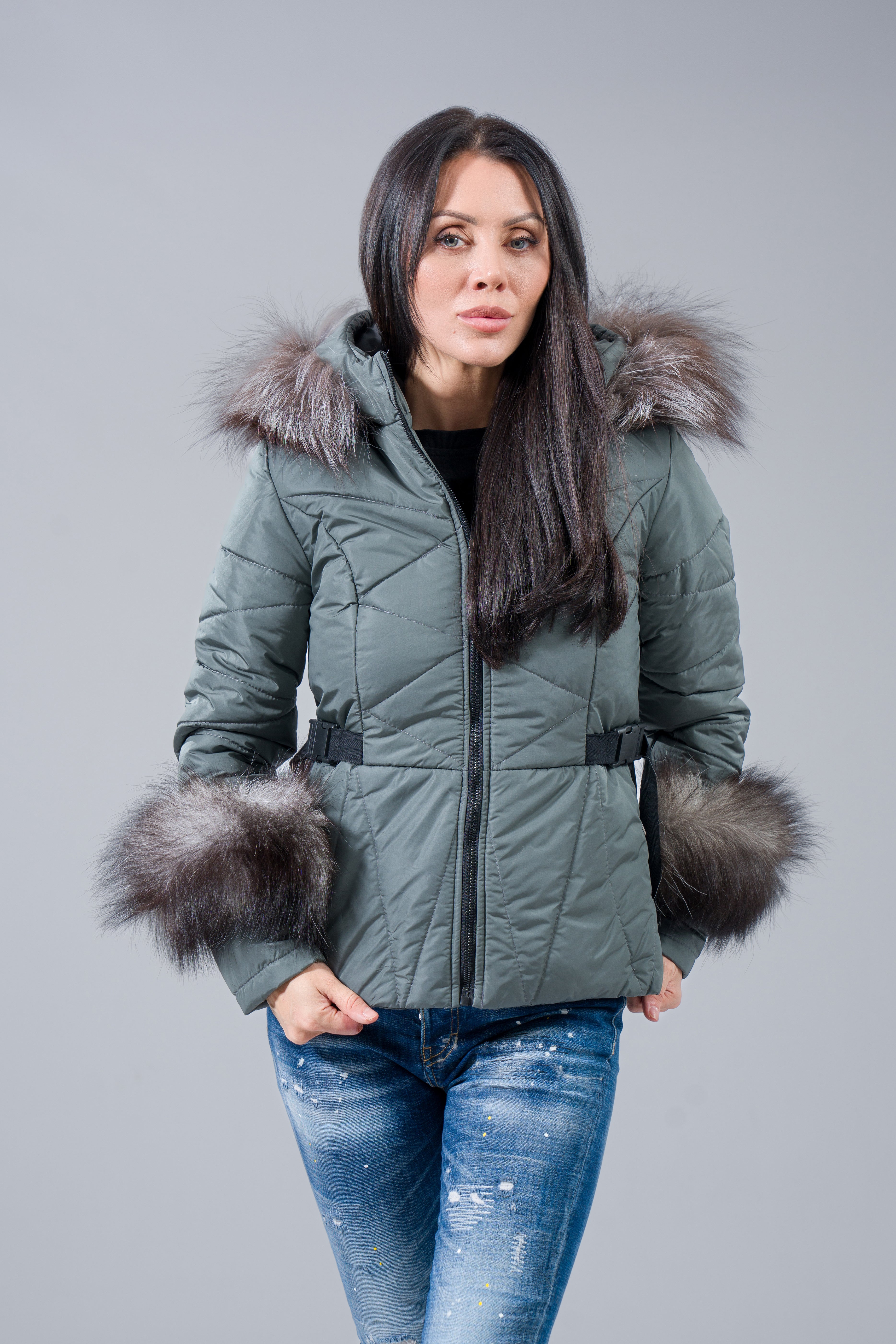 Яке с естествен косъм "Natural hair"