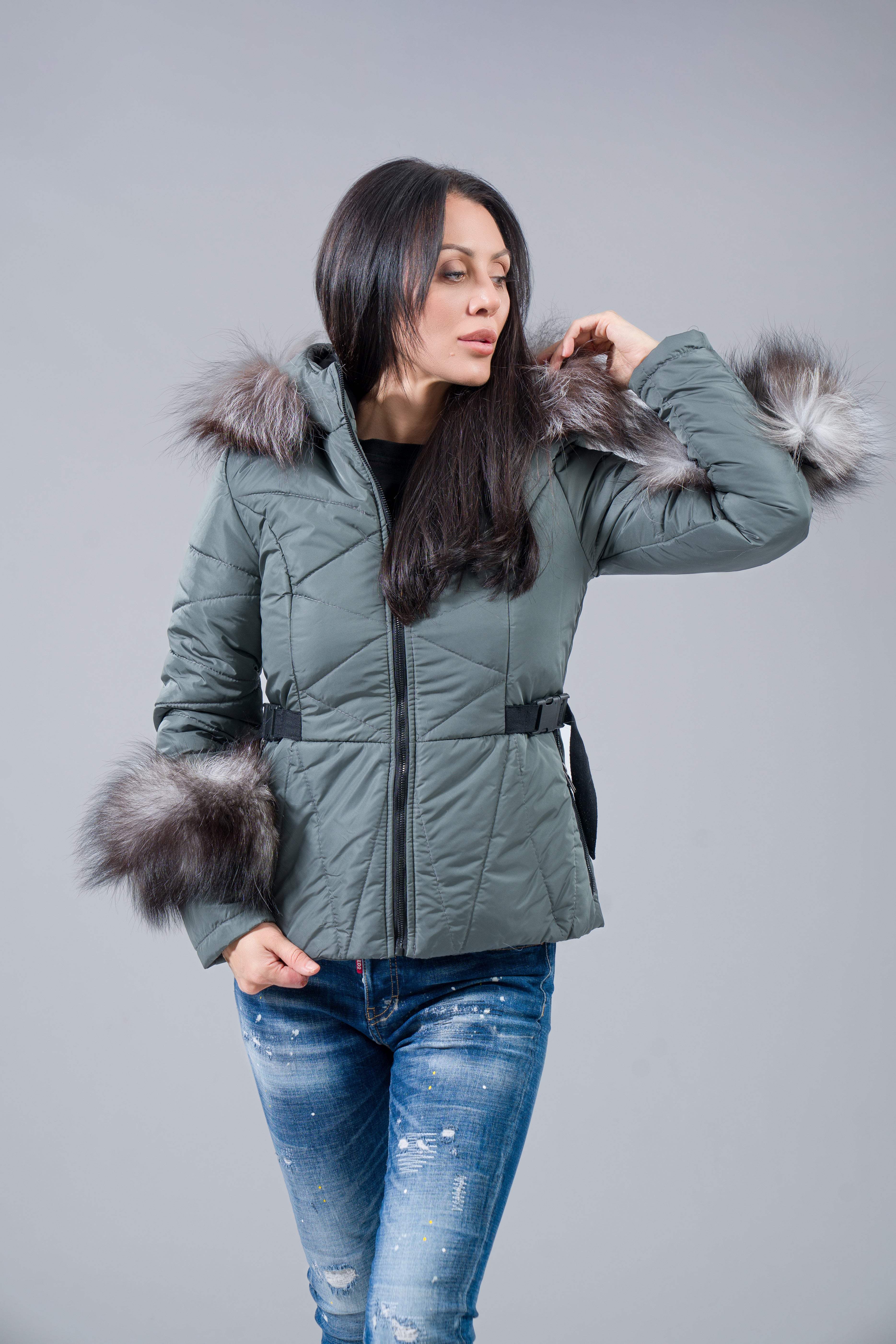 Яке с естествен косъм "Natural hair"