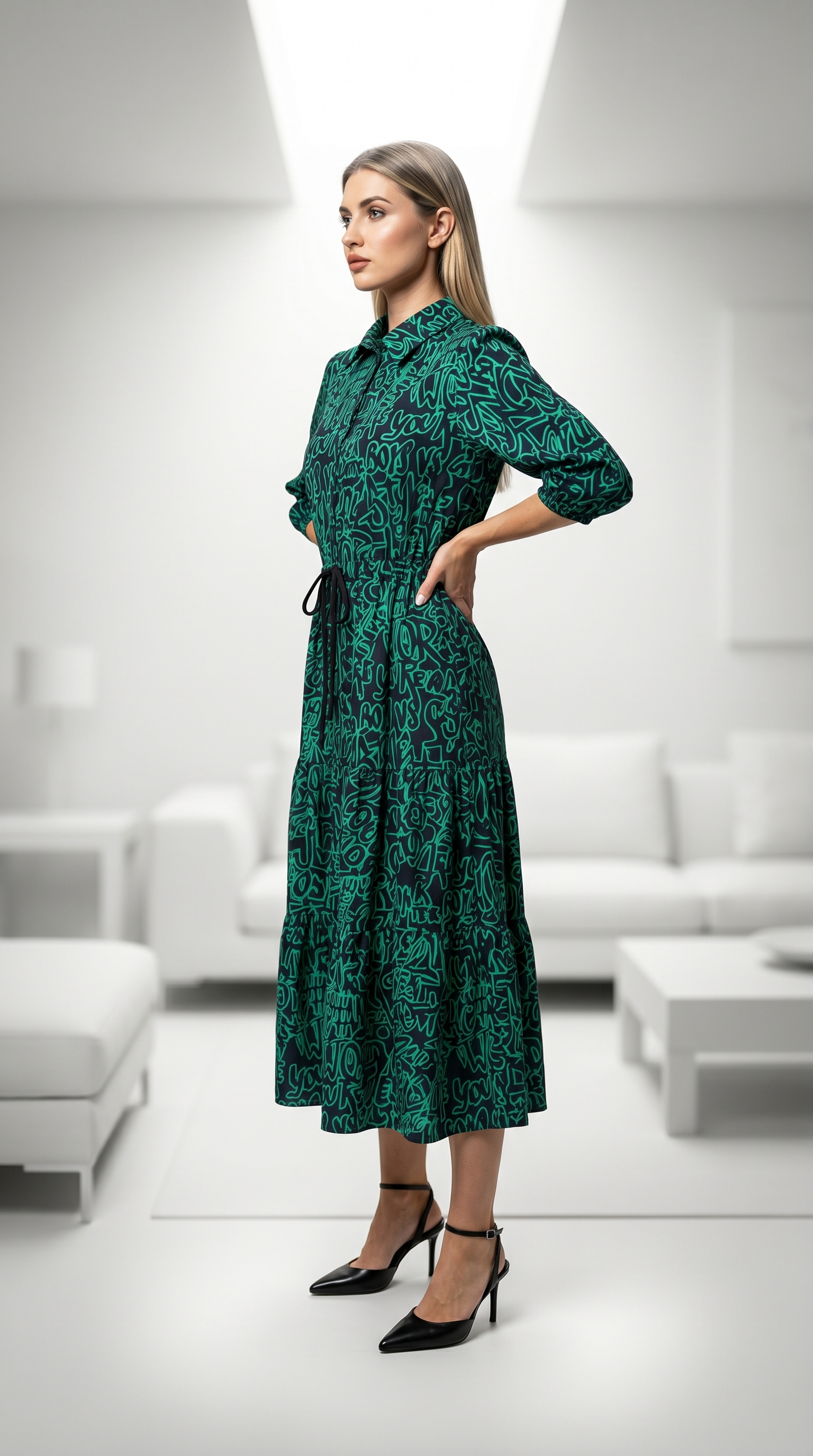 Дамска рокля Nazaro Green