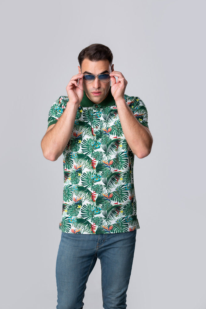 Тениска с яка  "Bamboo" 10-46