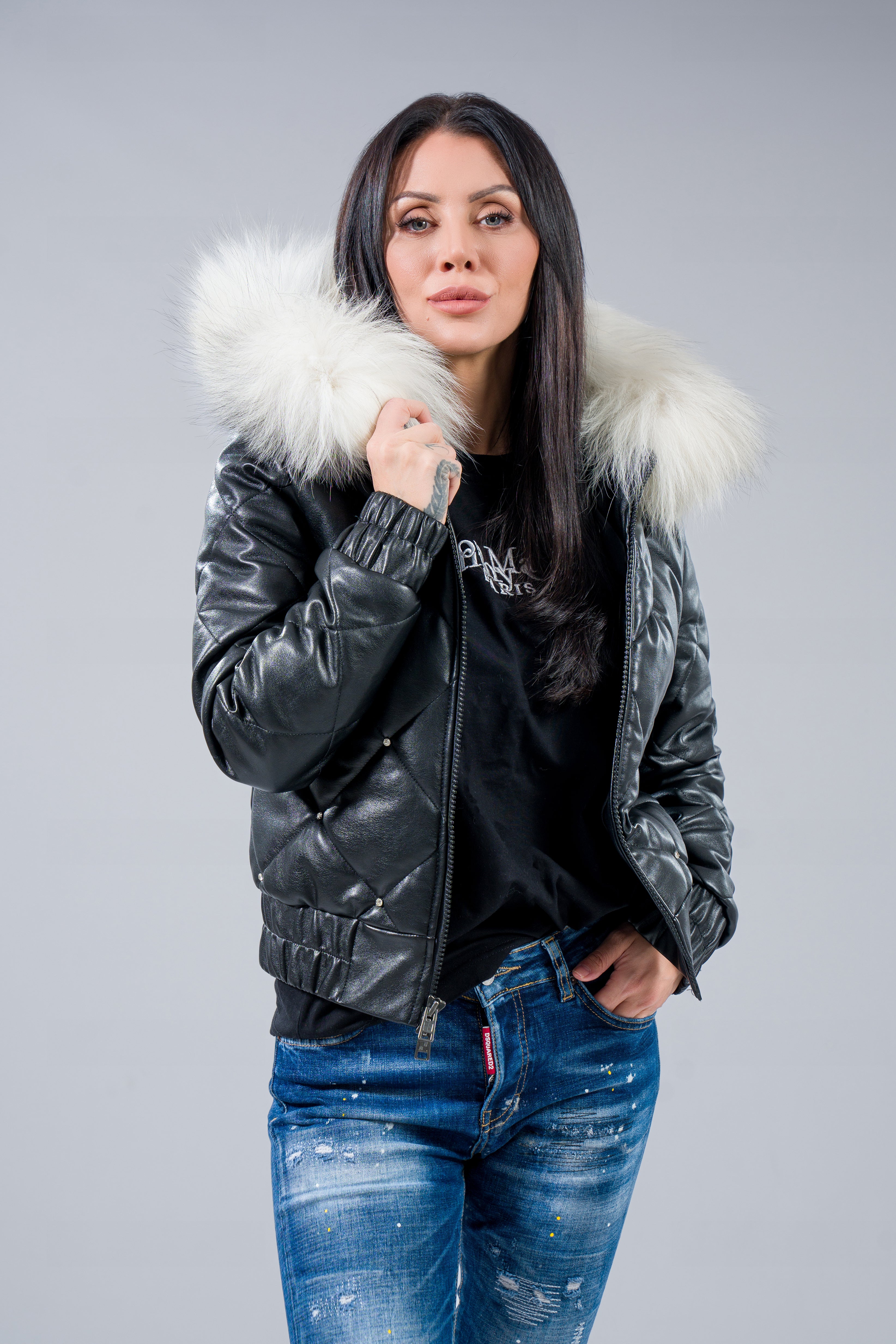 Кожено яке "Diamonds"