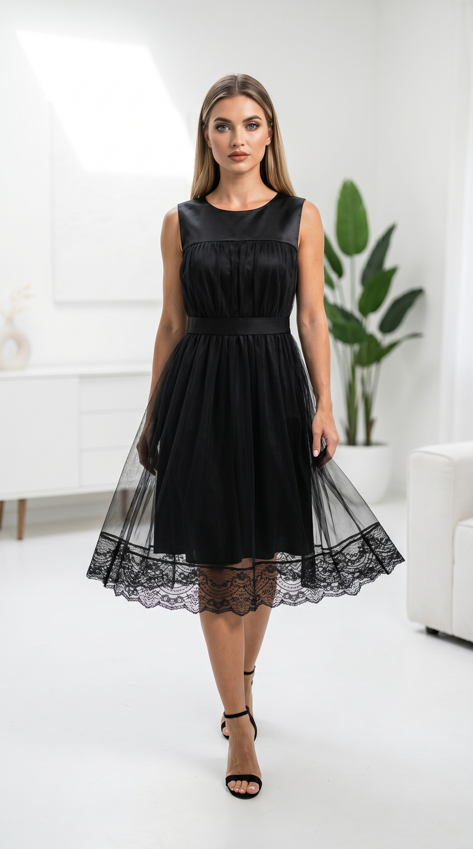 Дамска рокля Nazaro Black Lace